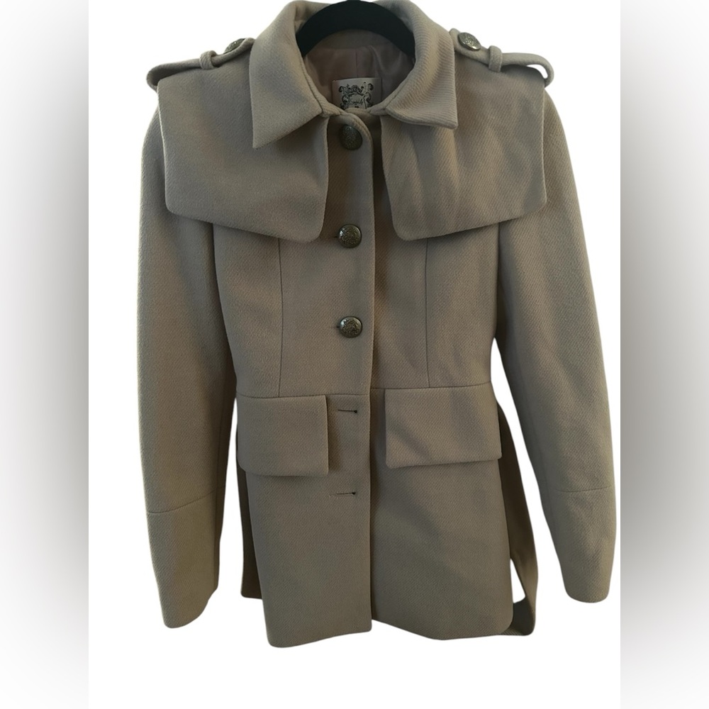 Women's beige cape peacoat size medium